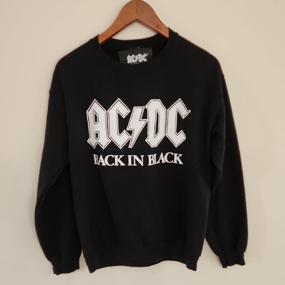 AC/DC Black and White Crewneck Sweater